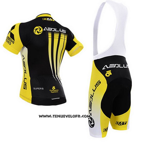 Maillot Ciclismo To The Fore Jaune et Noir Manches Courtes et Cuissard
